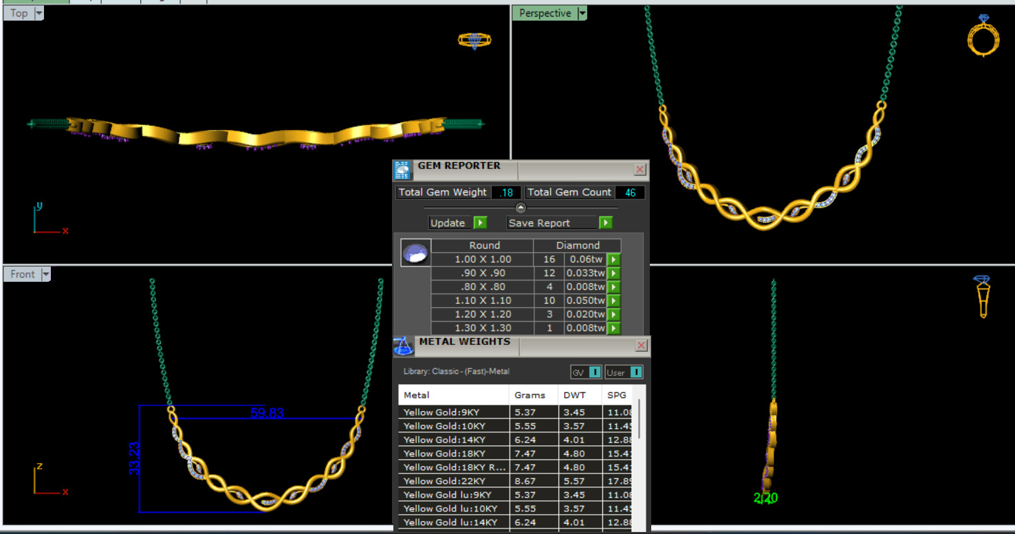 NECKLACE DIAMOND -CAD-031 3D model_12