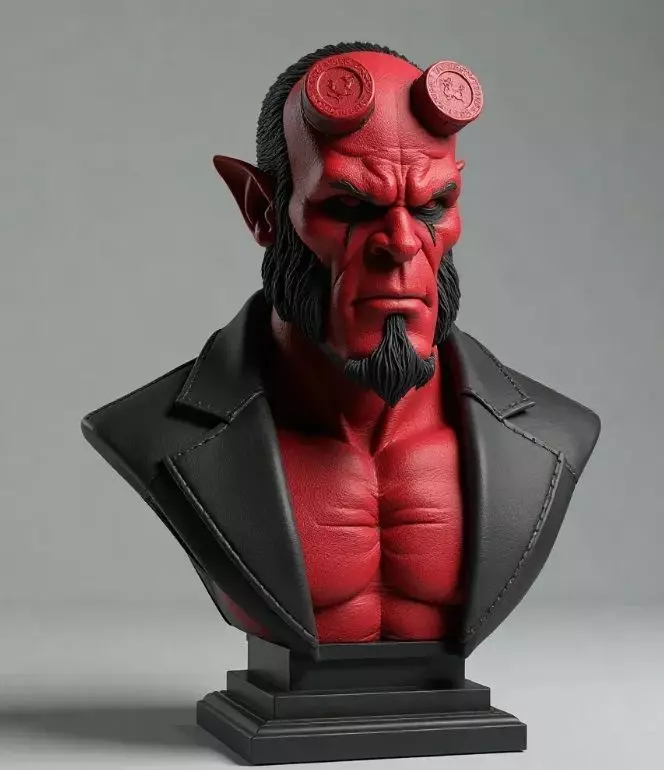 Hell Boy Demon Bust 3MF File for 3D Printing 3D print model