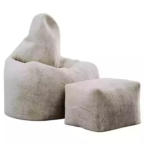 Bean Bag Low-poly 3D model