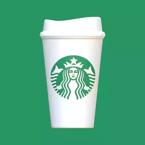 Starbucks cup high poly