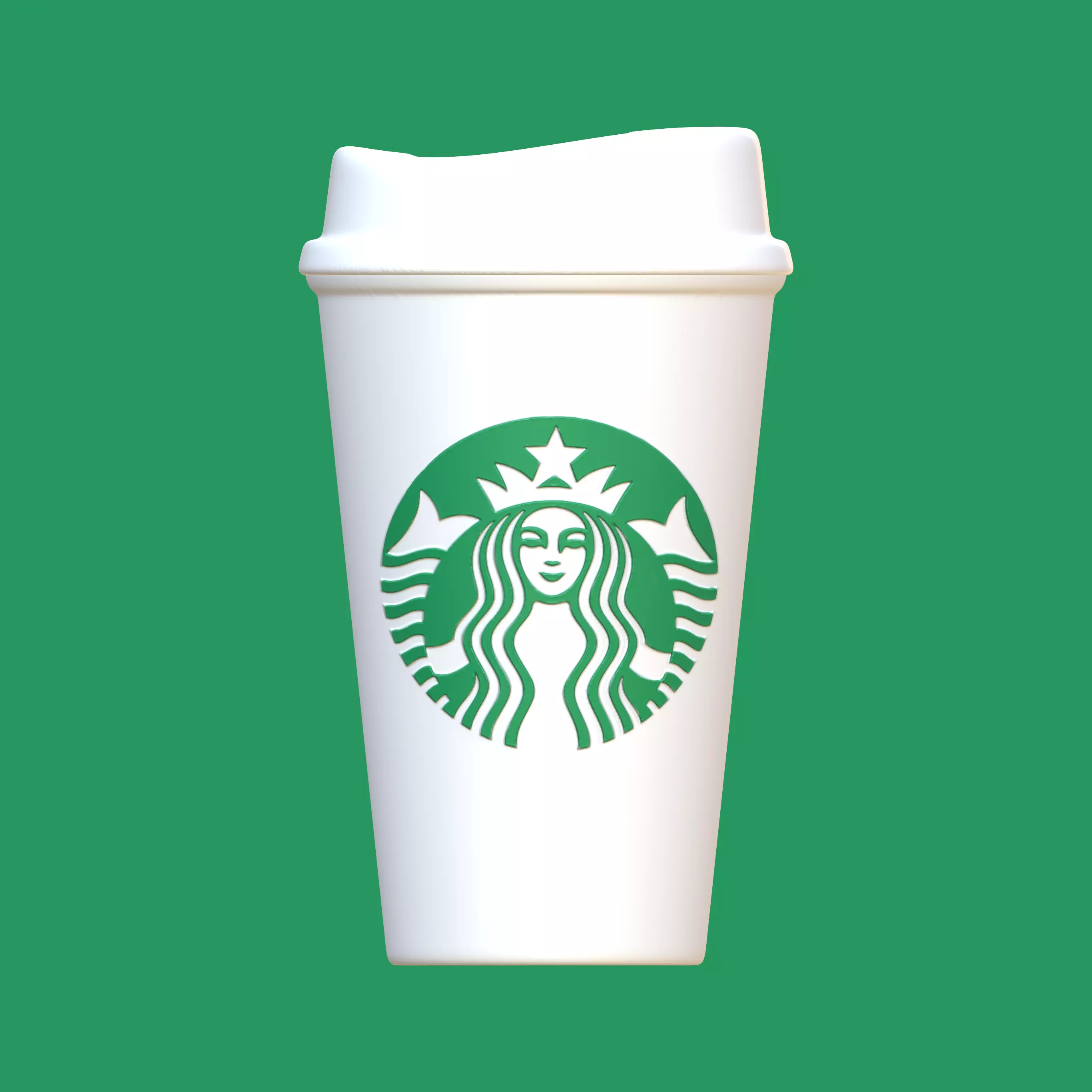 Starbucks cup high poly 3D print model
