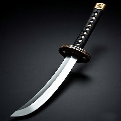 Japanese Katana Sword - Traditional samurai blade  Low-poly 3D model