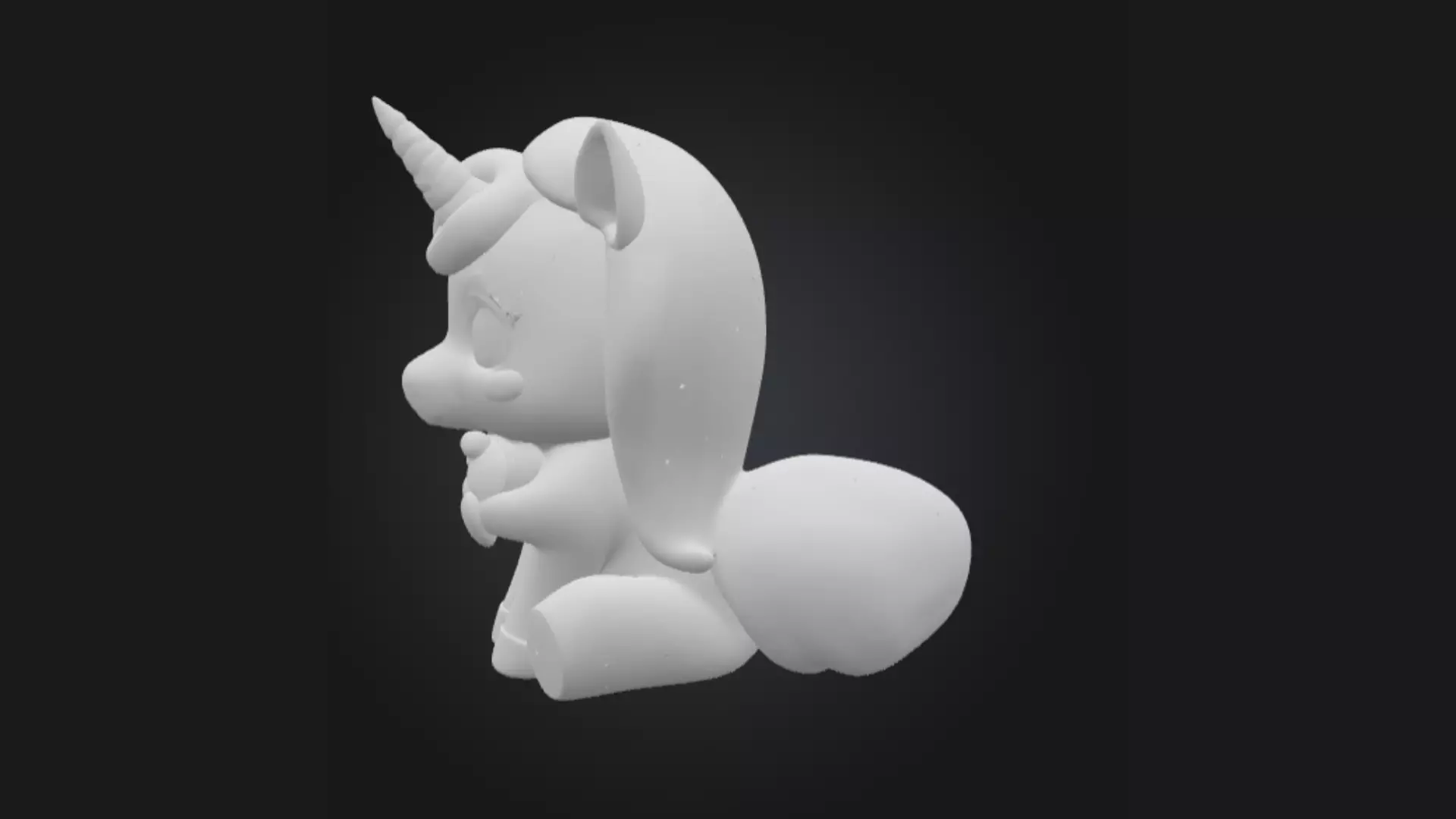 Unicorn Ice Cream Treat Cute Cartoon 3D Print Toy Character 3D print model_5