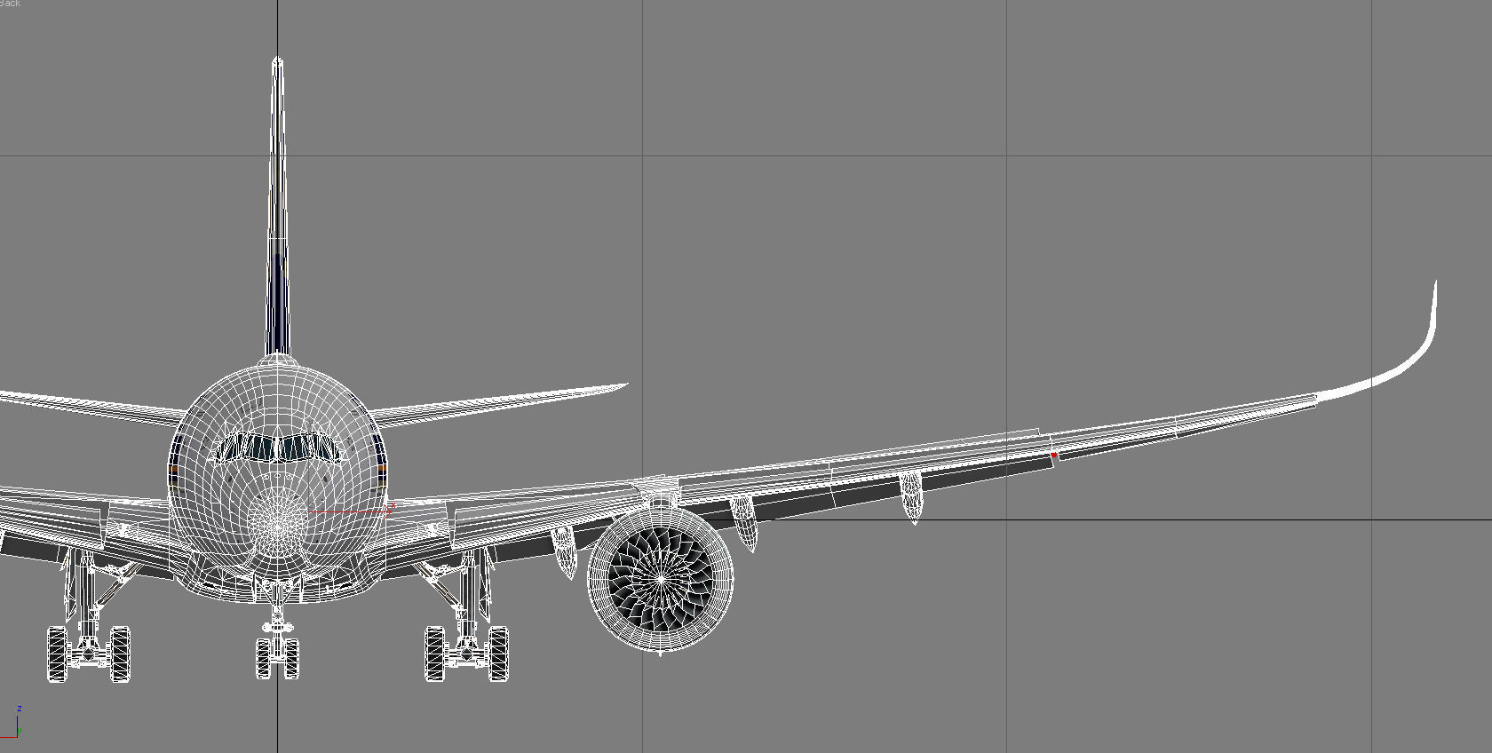 Airbus A350-900 XWB Singapore Airlines Low-poly 3D model_13