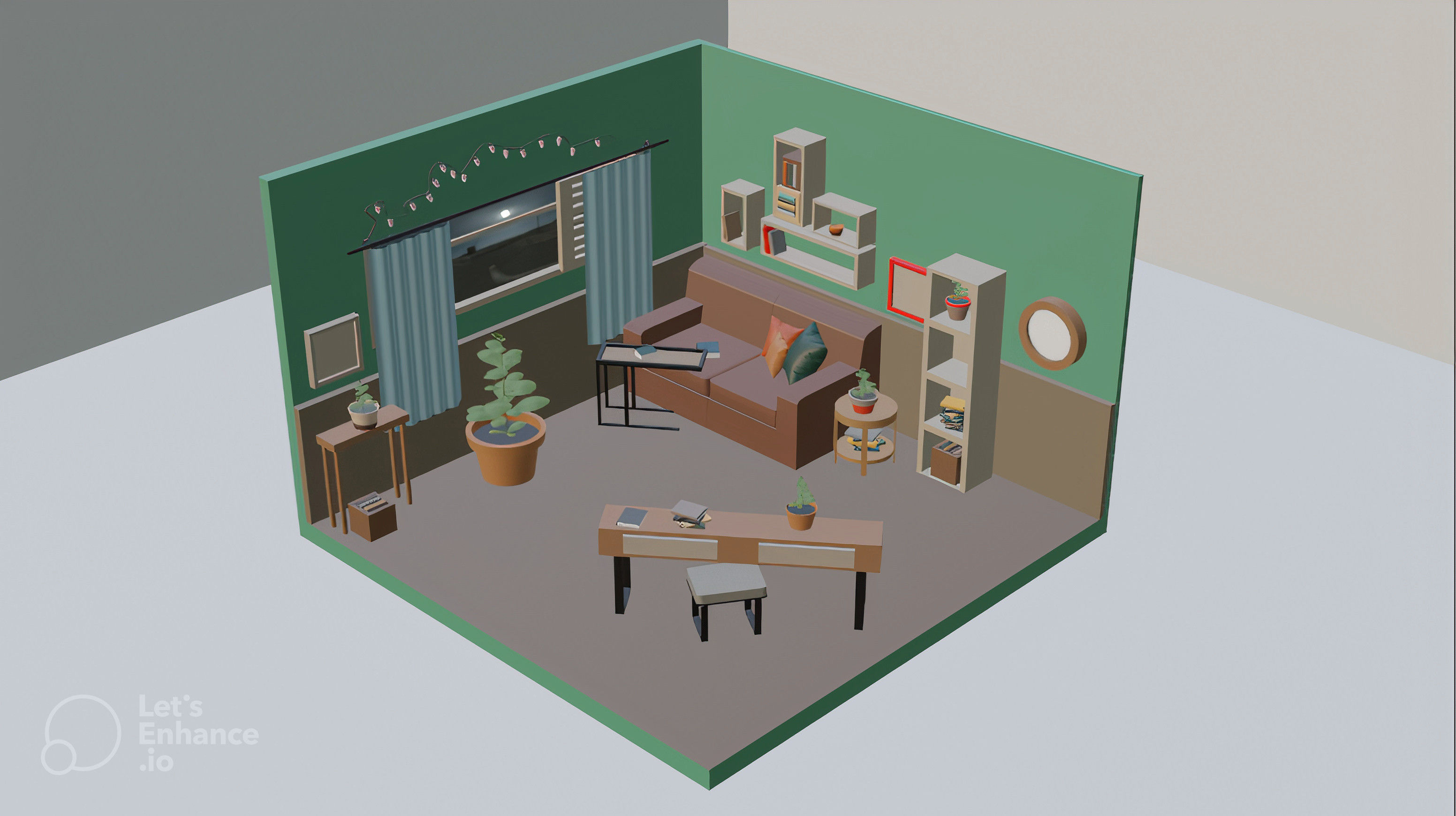 low-poly 3D model Low-poly 3D model_3