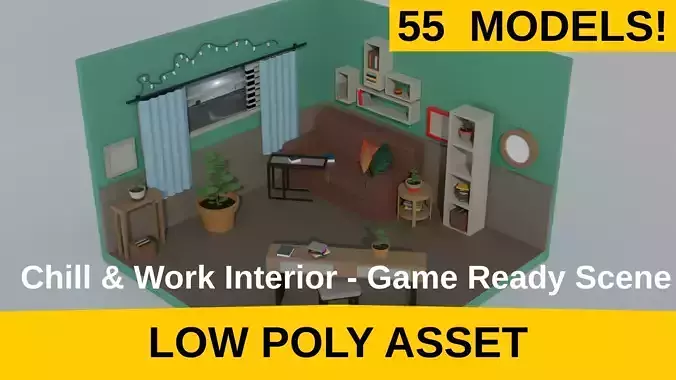 low-poly 3D model Low-poly 3D model