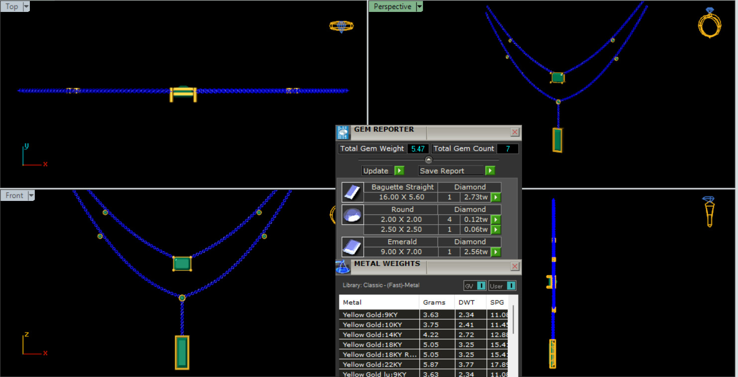 NECKLACE DIAMOND -CAD-028 3D model_12