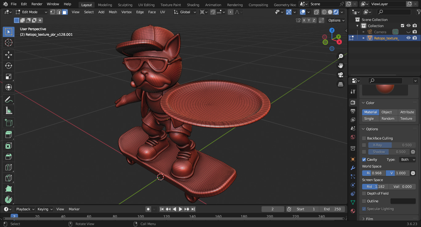 Skateboard Bulldog Tray 3D print model_10