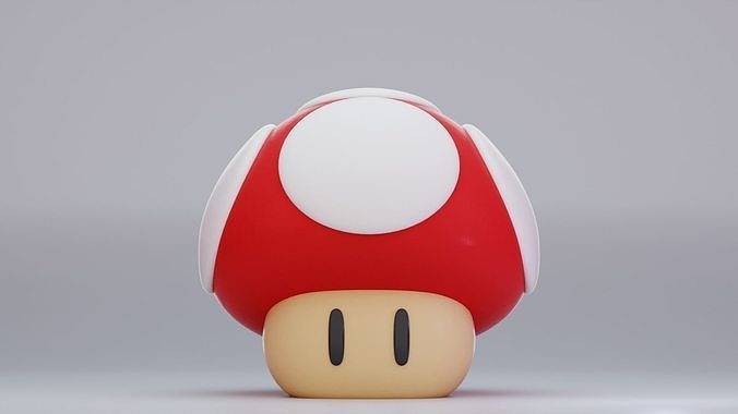 Mario Mushroom 3D print model Free 3D print model