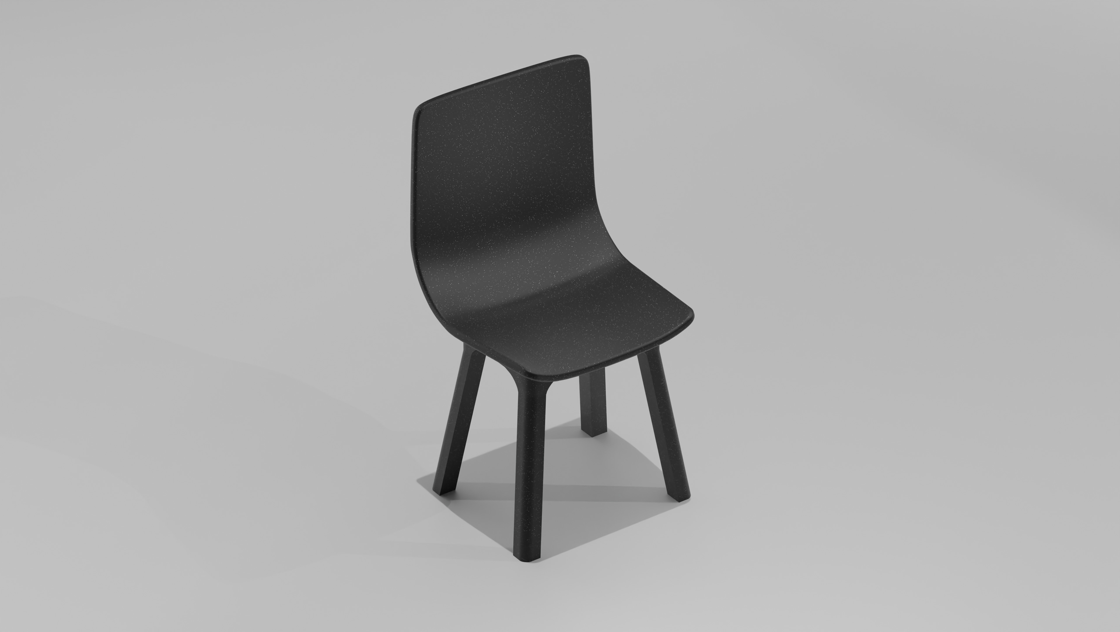 Modern Plastic Chair Odger Style Free low-poly 3D model_3
