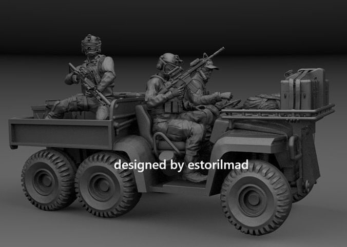 M GATOR A1 WITH SPECIAL FORCES AND ACCESSORIES 3D print model