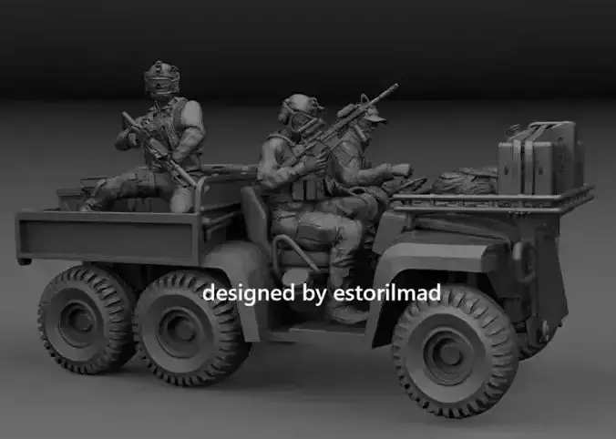 M GATOR A1 WITH SPECIAL FORCES AND ACCESSORIES 3D print model