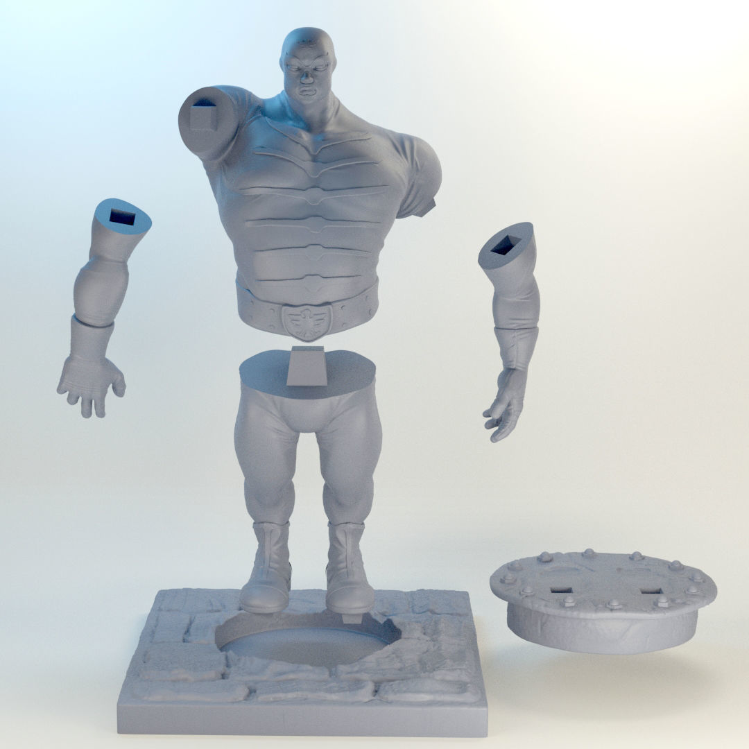 Shocker Combatman SET 4 Action 1 Chibi style 3D Model Collection_7