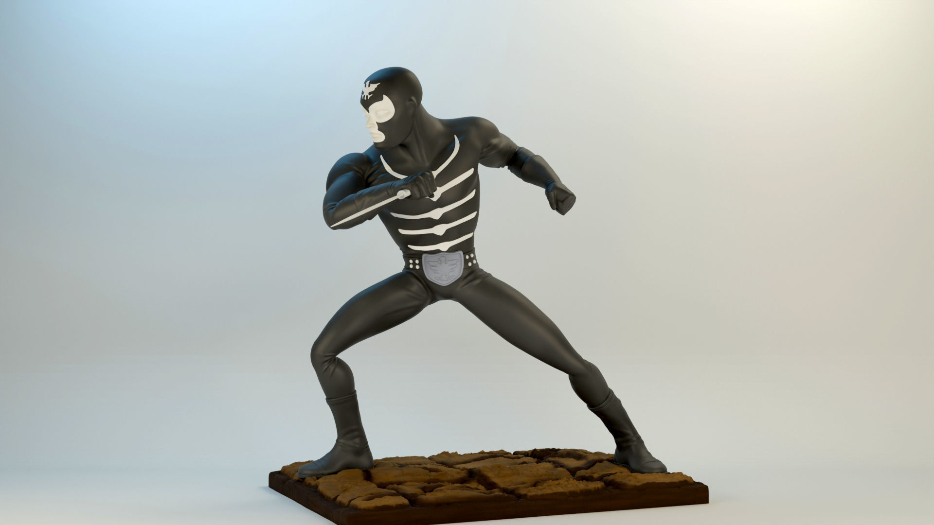 Shocker Combatman SET 4 Action 1 Chibi style 3D Model Collection_4