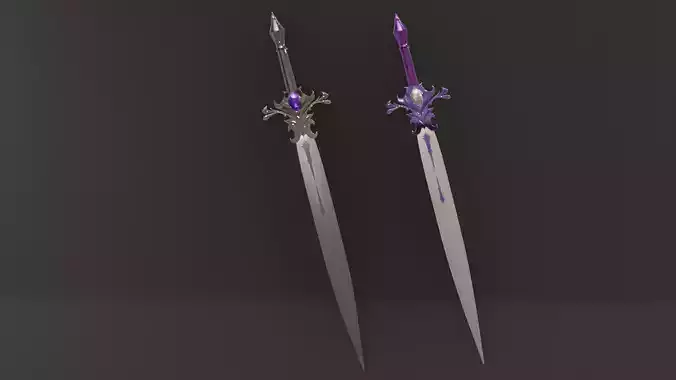Twin Royal Swords   Royal Swords - Twin  Melee Weapons Low-poly 3D model