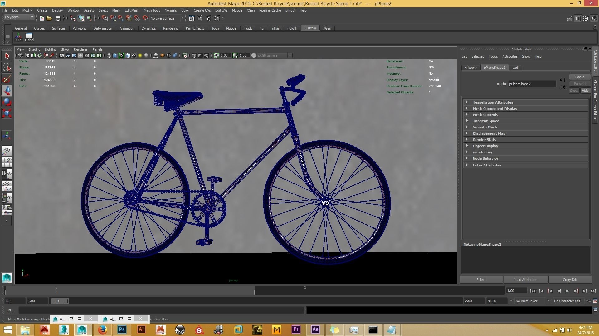 Rusted Old Bicycle 3D model_2