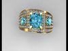 Ring Man blue zircon 3D model_1