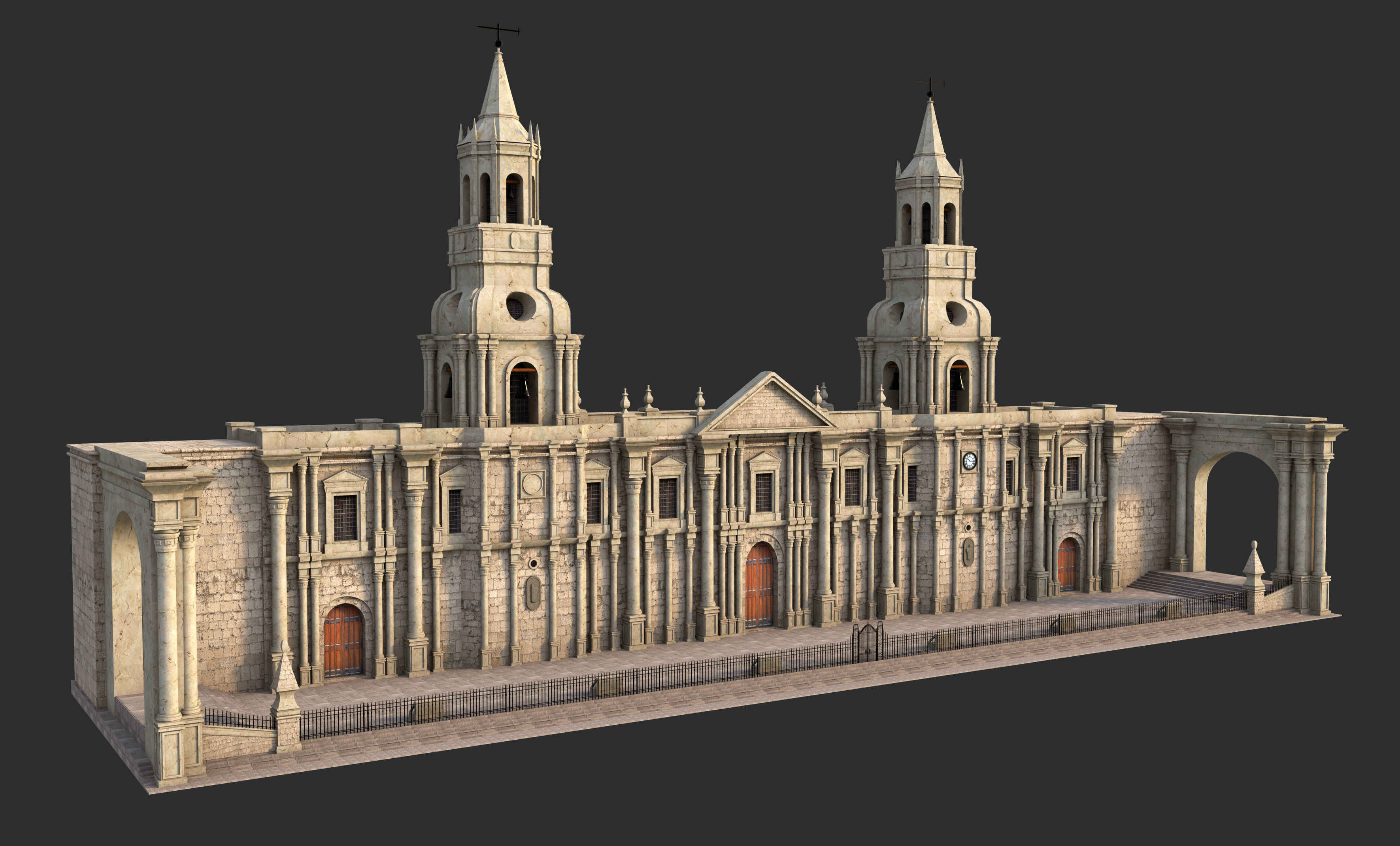  Cathedral of Arequipa 3D model_3