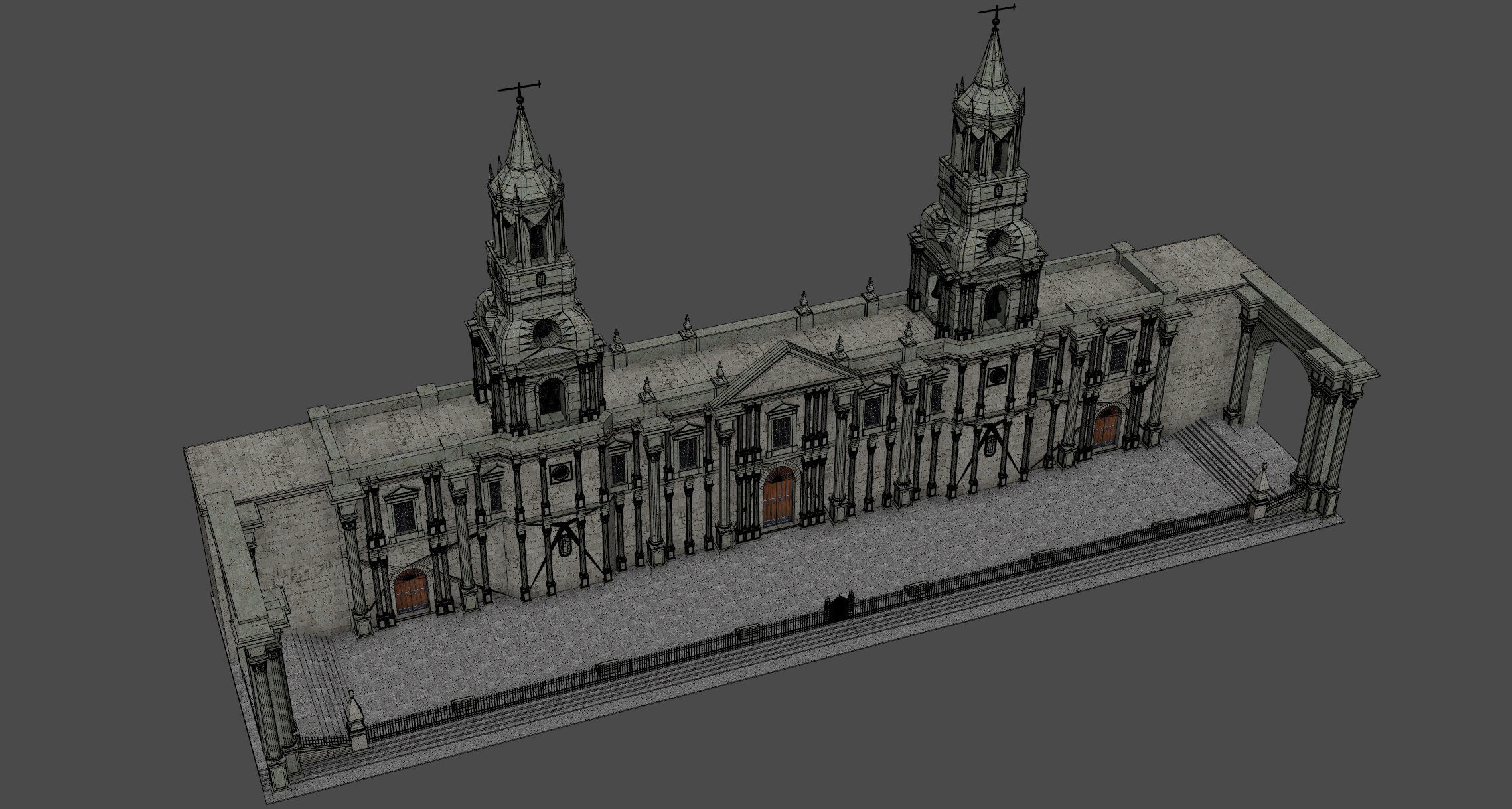 Cathedral of Arequipa 3D model_8