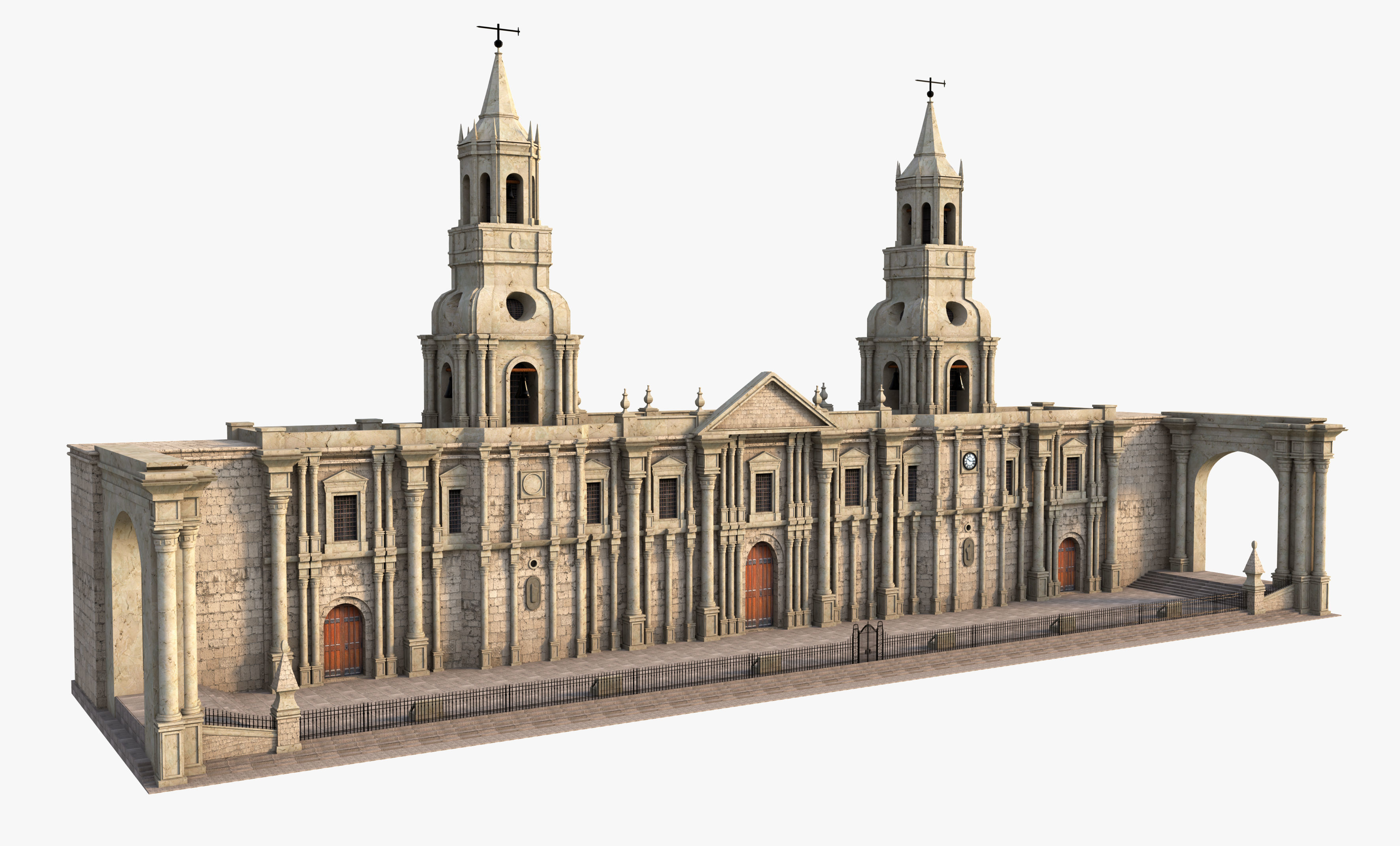  Cathedral of Arequipa 3D model_2