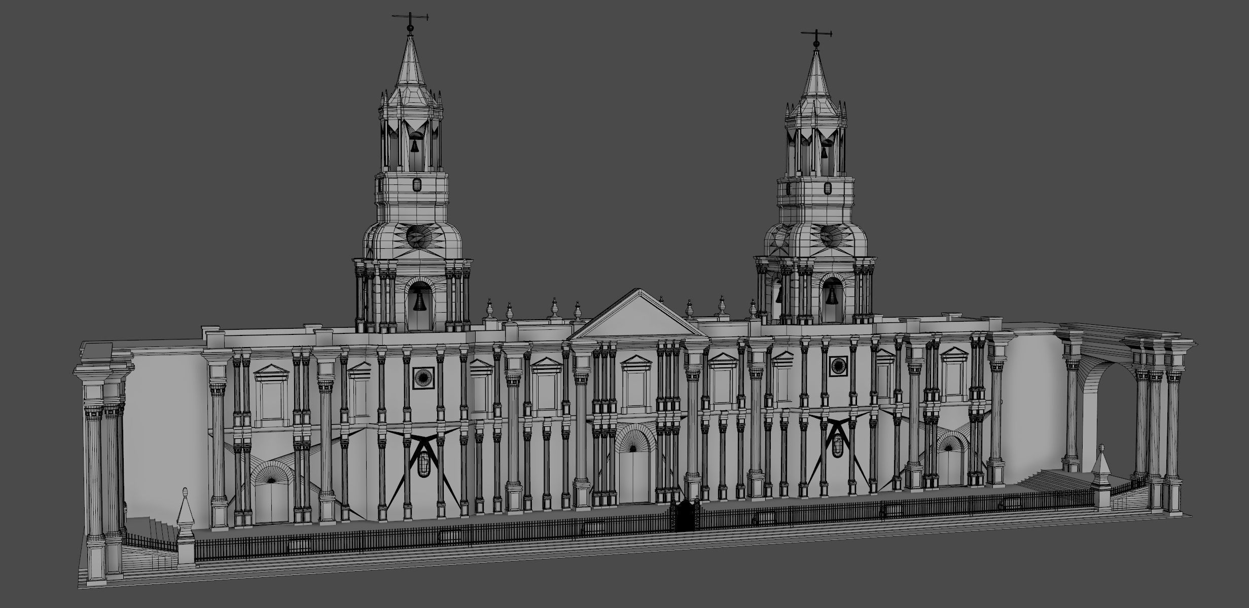  Cathedral of Arequipa 3D model_11