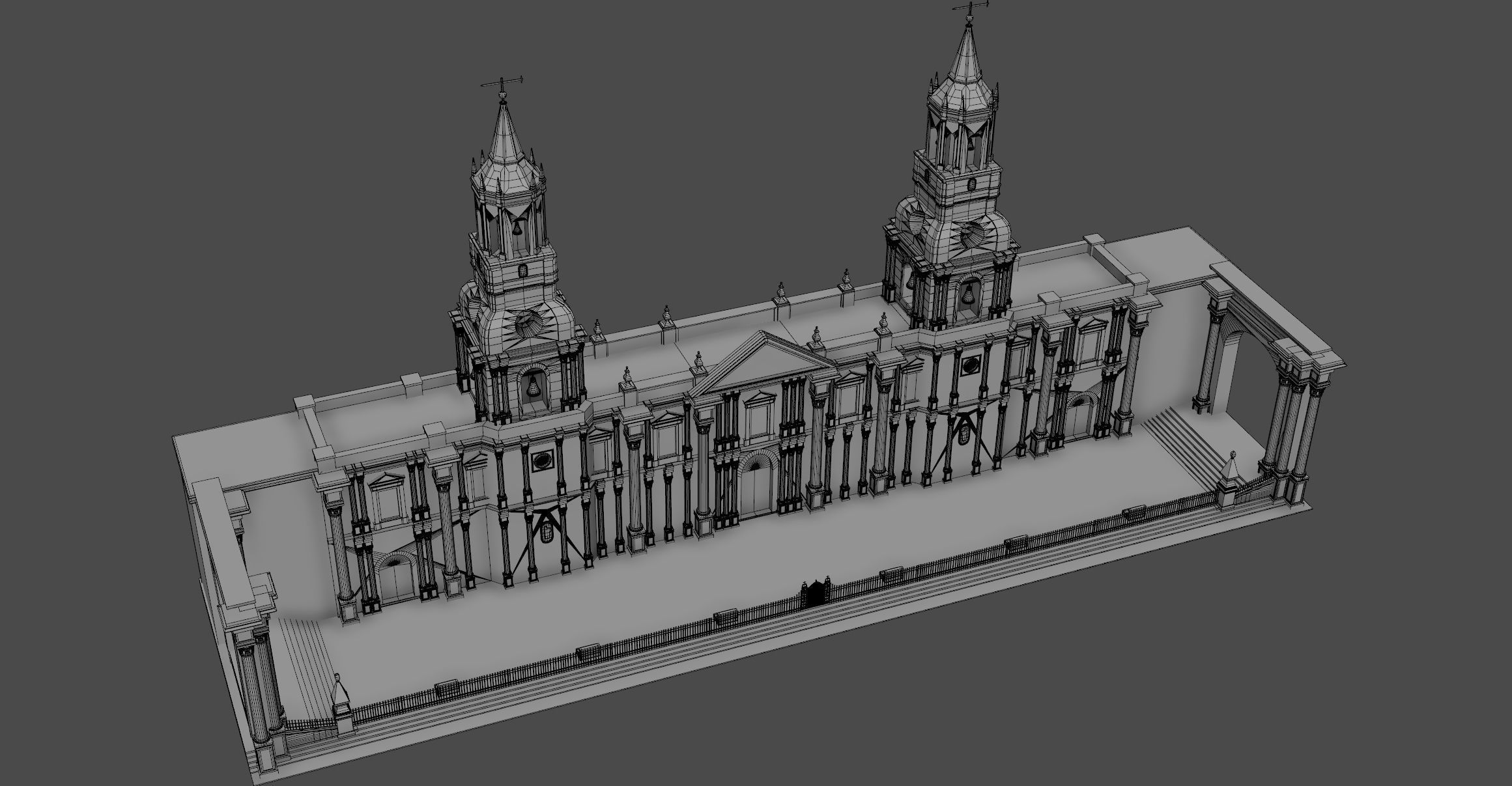  Cathedral of Arequipa 3D model_9