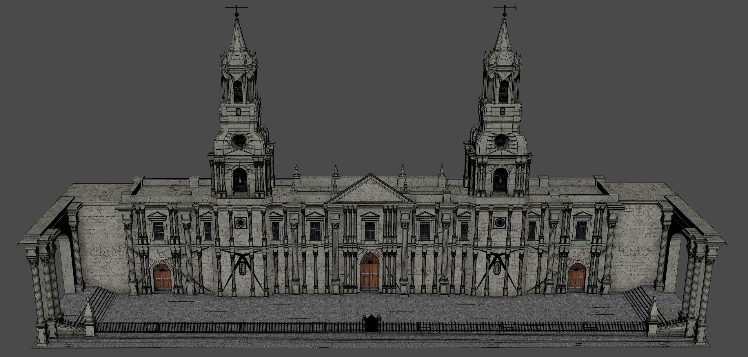  Cathedral of Arequipa 3D model_13