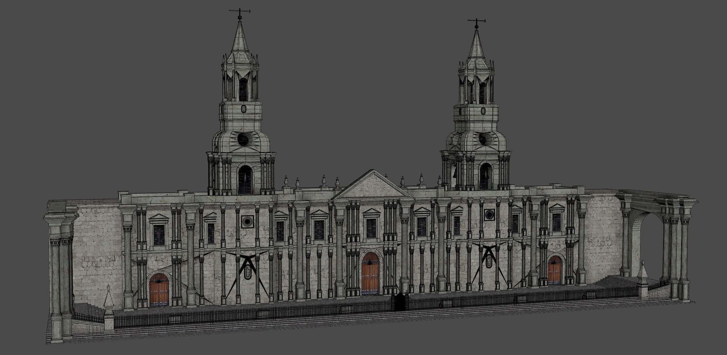  Cathedral of Arequipa 3D model_10