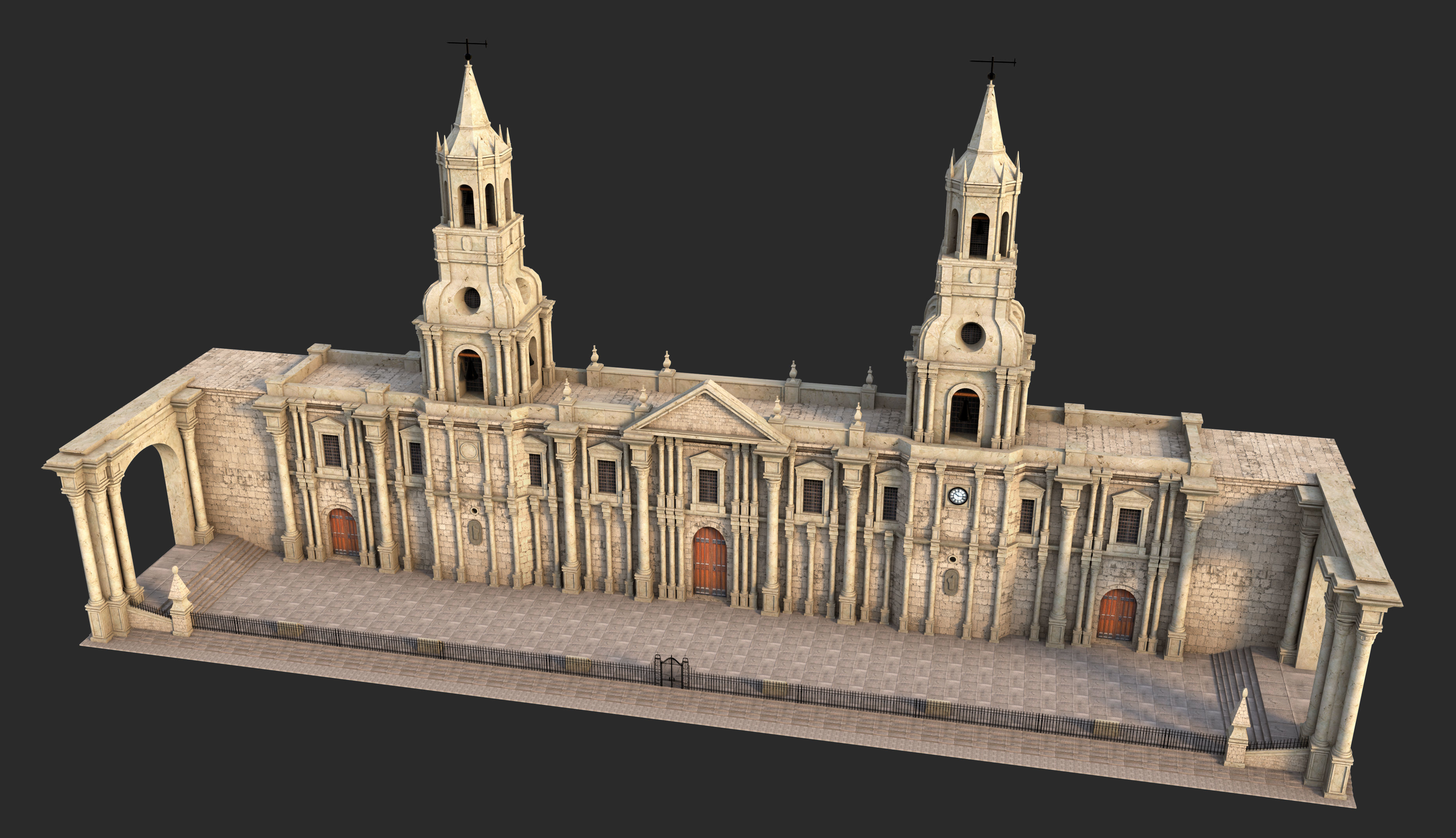  Cathedral of Arequipa 3D model_1