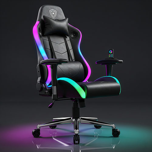 Modern Gaming Chair - High-end ergonomic desk chair  Low-poly 3D model