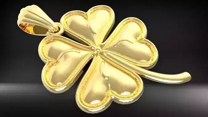 Lucky 4 Leaf Clover Charm necklace pendant Jewelry