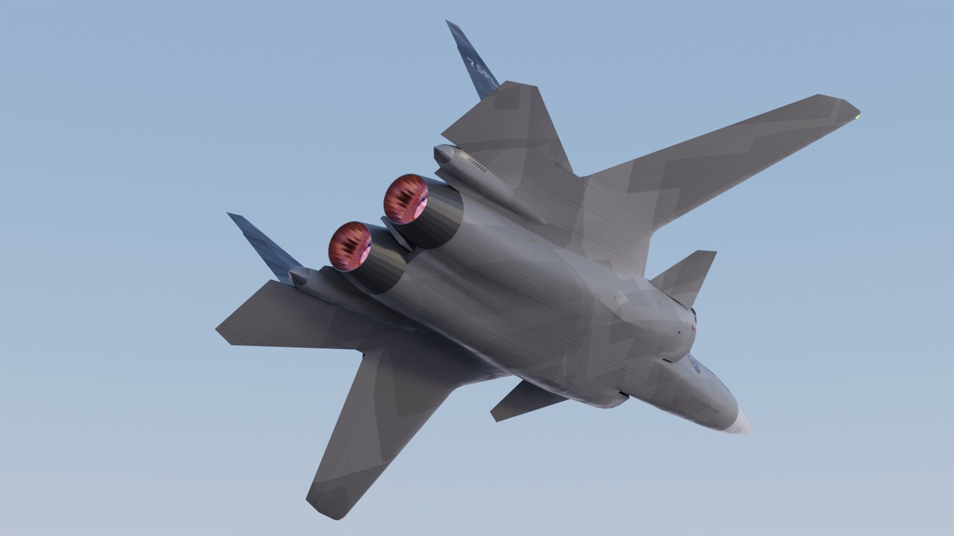 Sukhoi SU-47 Berkut Low-poly 3D model_12