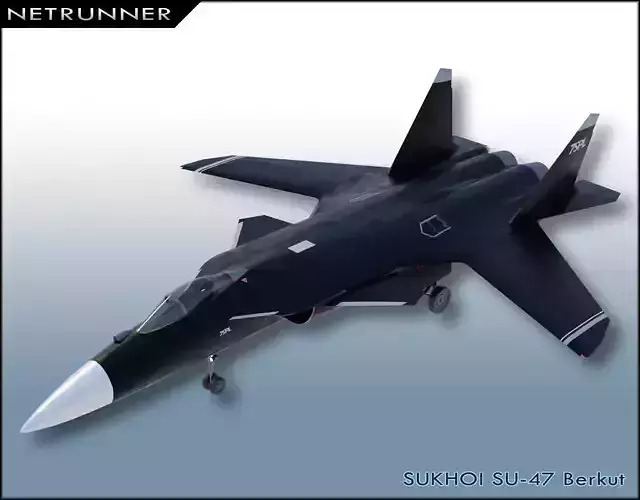 Sukhoi SU-47 Berkut Low-poly 3D model Sukhoi SU-47 Berkut Low-poly 3D model