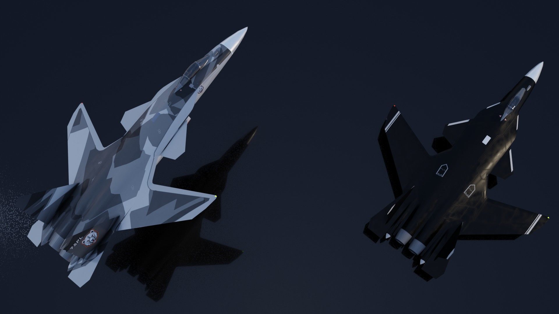 Sukhoi SU-47 Berkut Low-poly 3D model_18