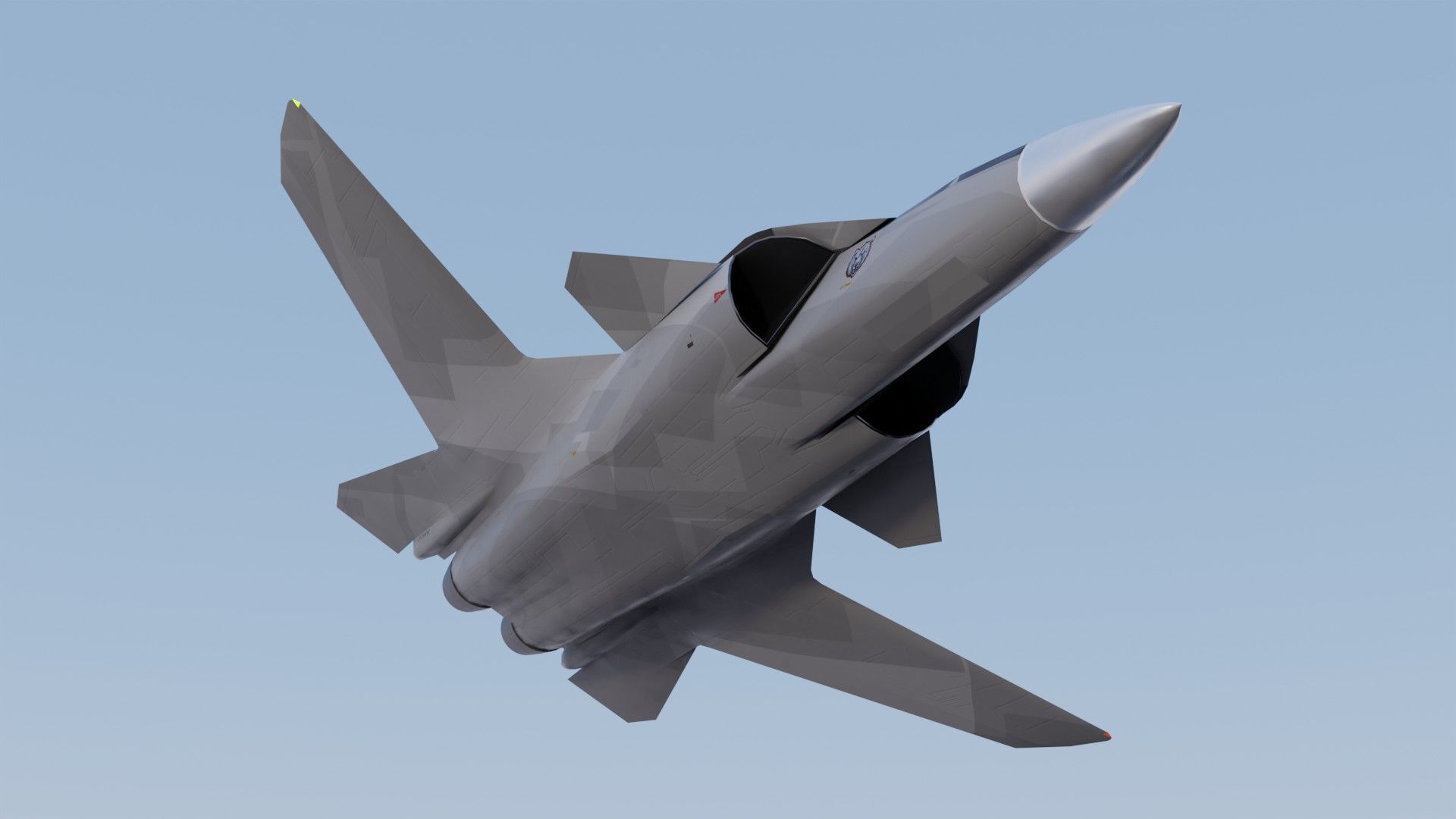 Sukhoi SU-47 Berkut Low-poly 3D model_11