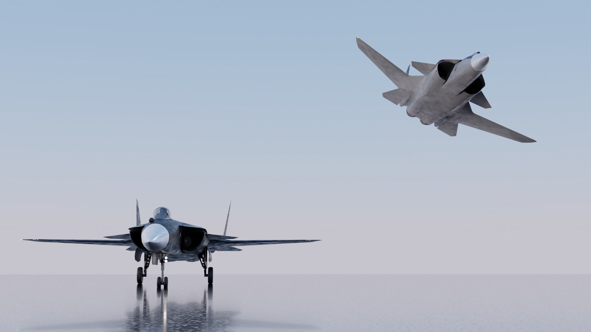 Sukhoi SU-47 Berkut Low-poly 3D model_17