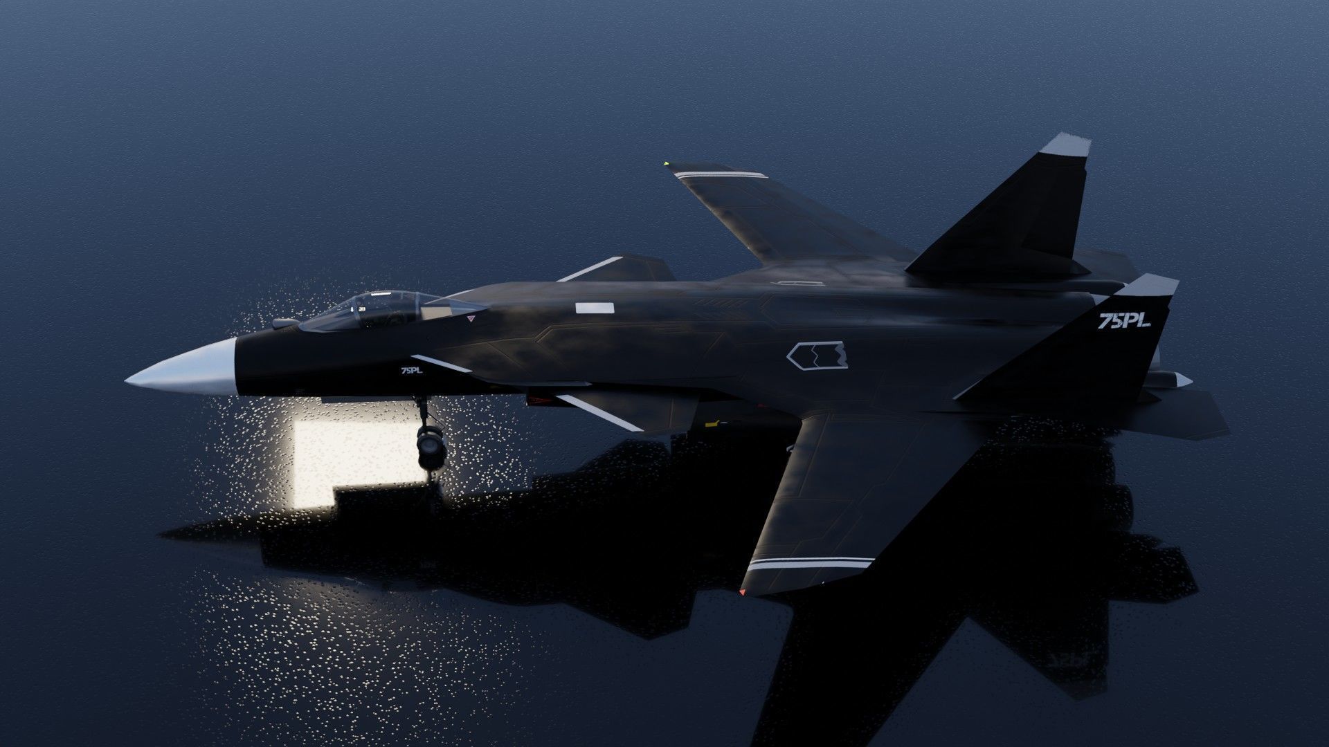 Sukhoi SU-47 Berkut Low-poly 3D model_2