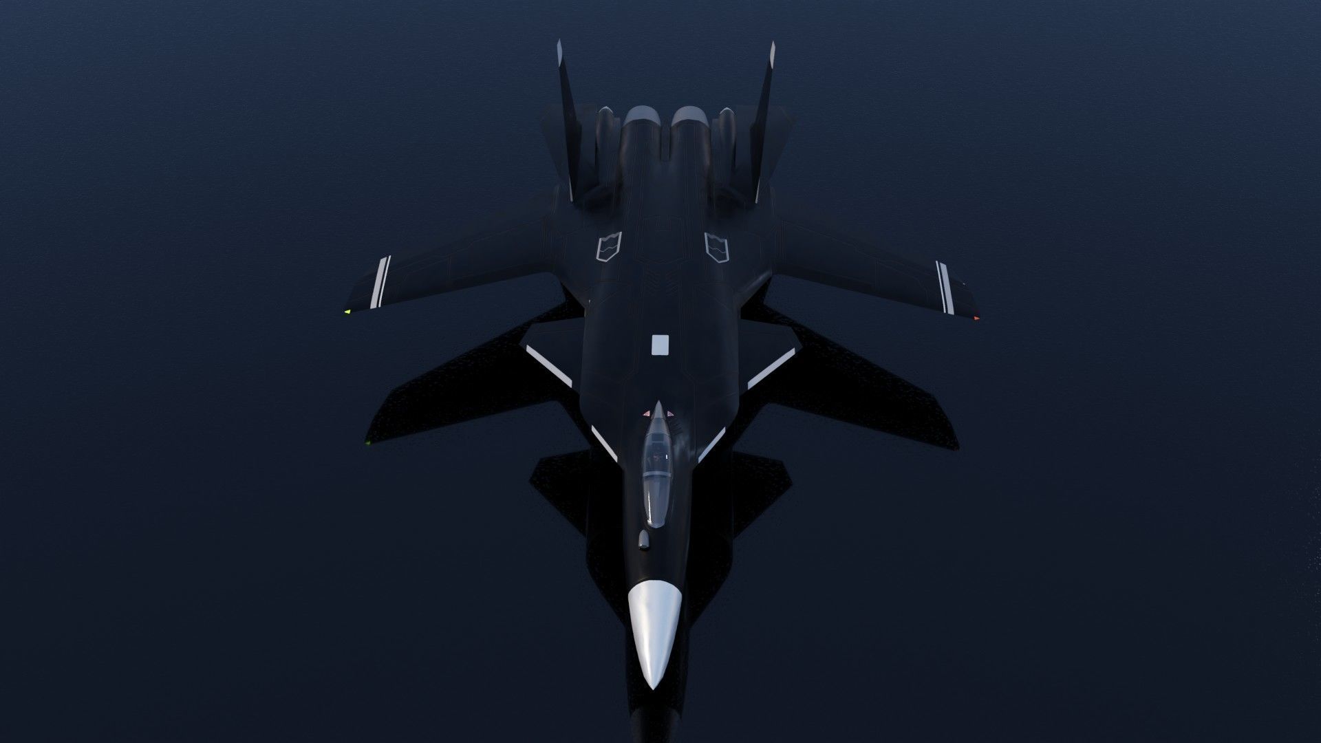 Sukhoi SU-47 Berkut Low-poly 3D model_4