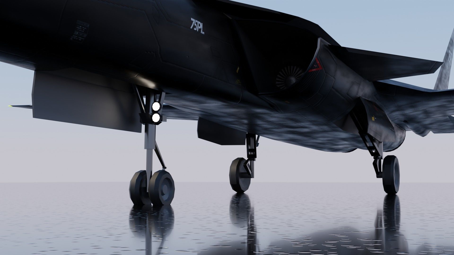 Sukhoi SU-47 Berkut Low-poly 3D model_10