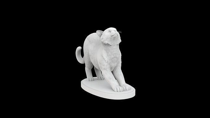 Stretching Cat 3D Print Mode 3D print model
