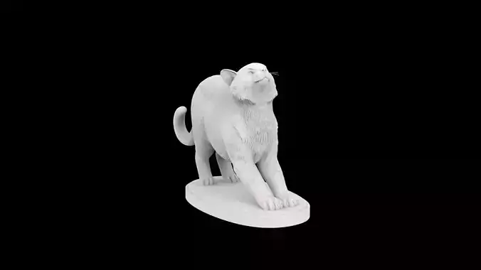 Stretching Cat 3D Print Mode