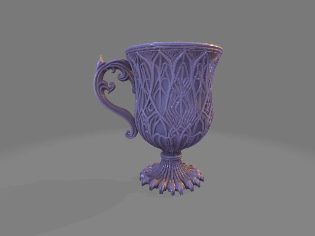 Gothic Cat Chalice Mug 3D print model_4