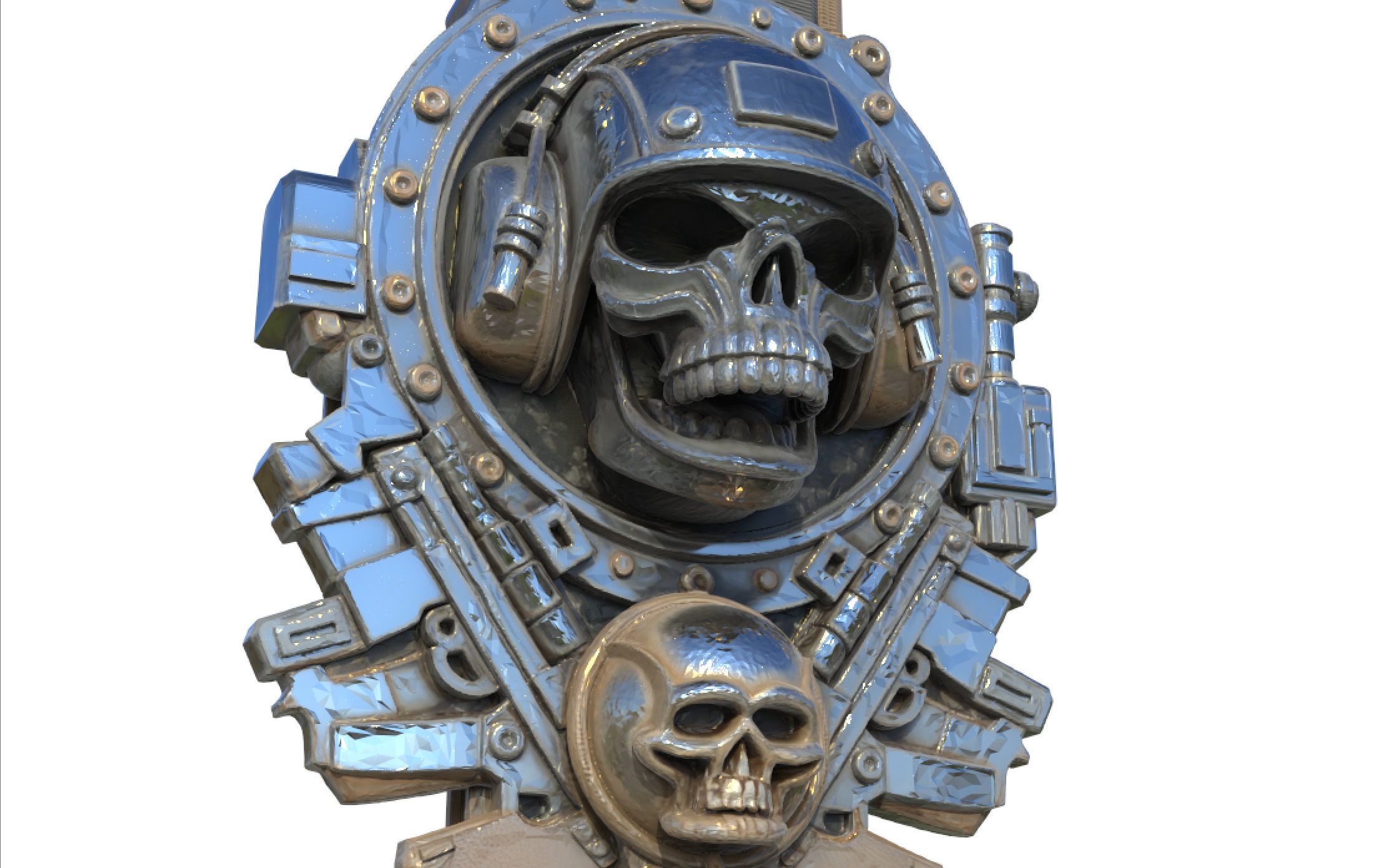 Iron - Skull Emblem 3D model_2