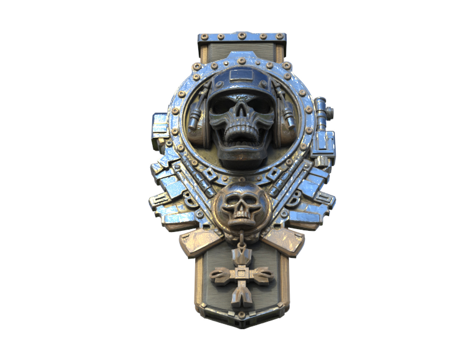 Iron - Skull Emblem 3D model_6