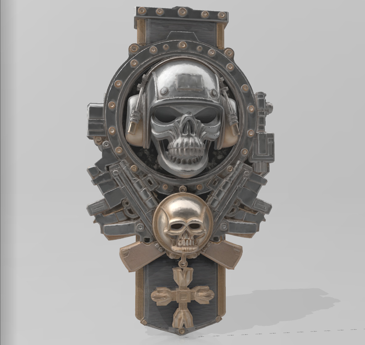 Iron - Skull Emblem 3D model_10