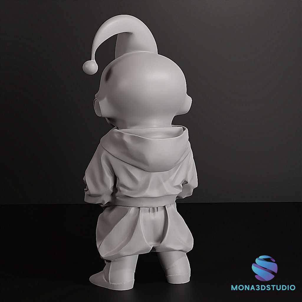 Majin Buu in Streetwear - 3D Printable Model - Pre-Supported   3D print model_5