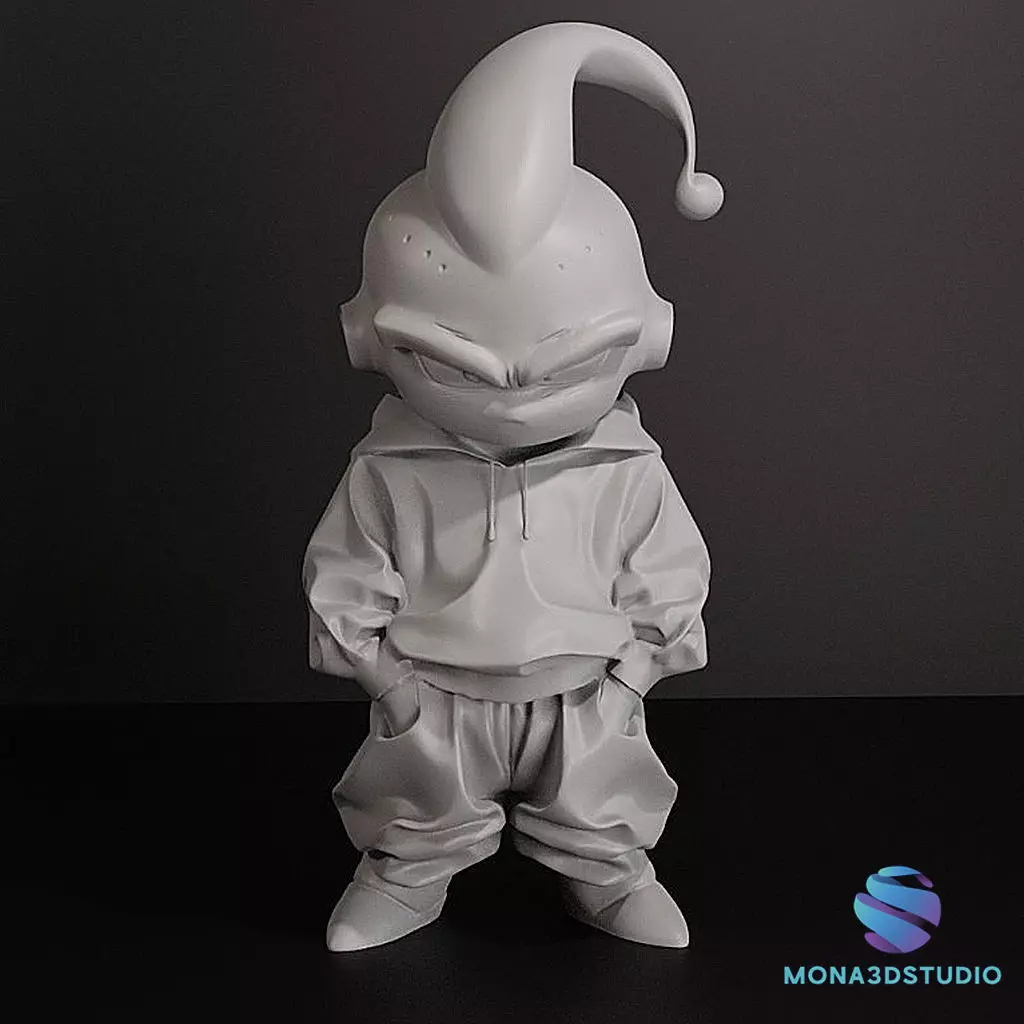 Majin Buu in Streetwear - 3D Printable Model - Pre-Supported   3D print model_2
