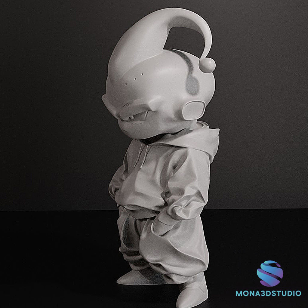 Majin Buu in Streetwear - 3D Printable Model - Pre-Supported   3D print model_4