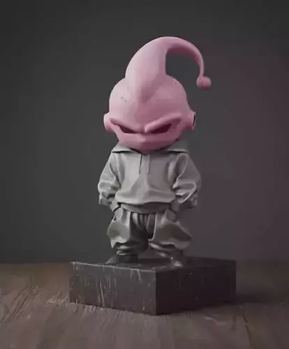 Majin Buu in Streetwear - 3D Printable Model - Pre-Supported  