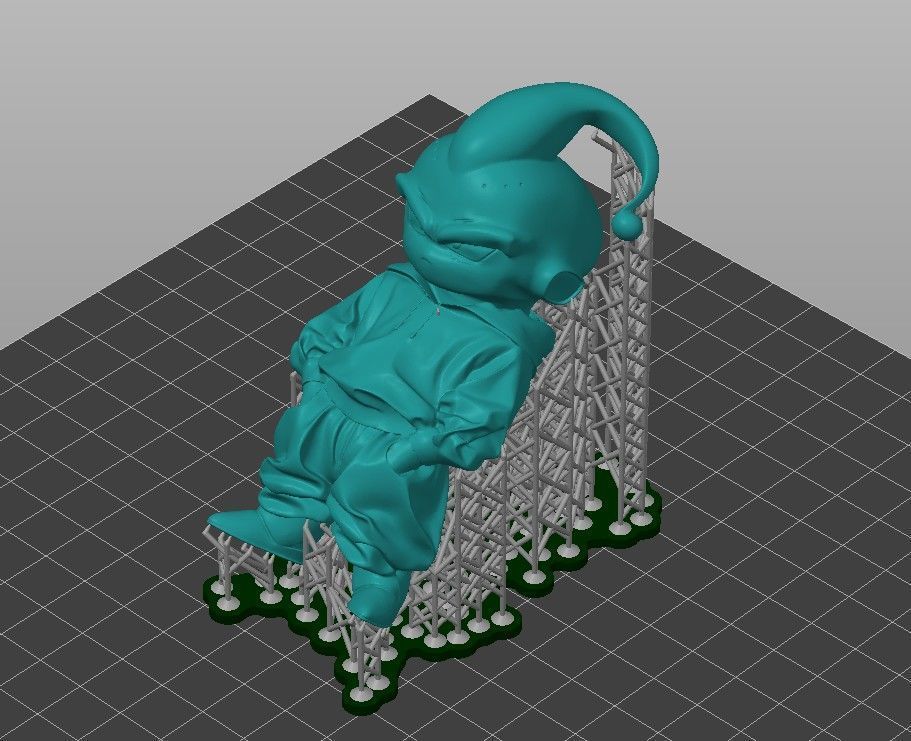 Majin Buu in Streetwear - 3D Printable Model - Pre-Supported   3D print model_6